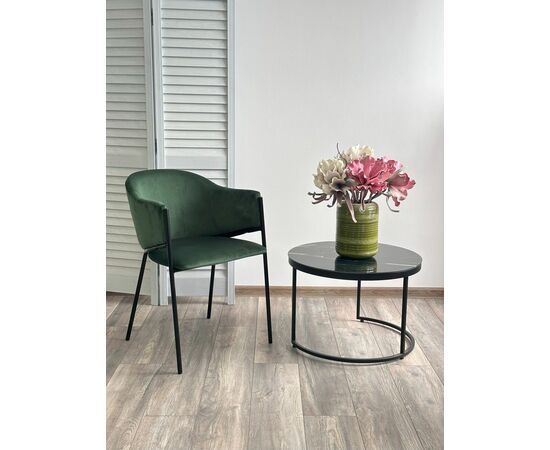 Стул ДИЛЛ, цвет H-30 изумрудный, велюр / черный каркас М-City, изображение 2 | Интернет магазин мебели и декора LifeDekor