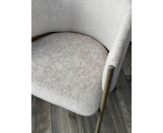 Стул ДИЛЛ, цвет RAIN 8 слоновая кость, велюр / шампань каркас М-City, изображение 4 | Интернет магазин мебели и декора LifeDekor