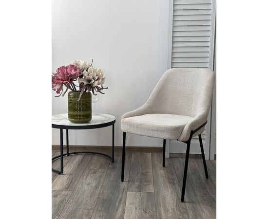 Стул GAVI Garna-157 светло-бежевый, ткань / черный каркас, ®DISAUR, изображение 2 | Интернет магазин мебели и декора LifeDekor