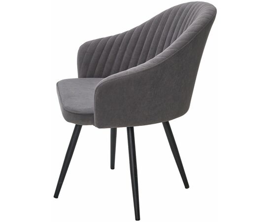 Стул AVIOR, 360 град. поворот. B28 Темно-серый, велюр / черный каркас, М-City, изображение 6 | Интернет магазин мебели и декора LifeDekor