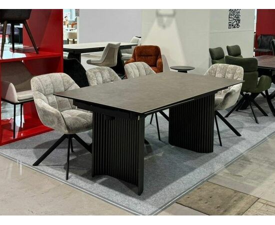 Стол RAGNAR 180 цвет 1697 Коричневая кожа, керамика / Темно-серый каркас, ®DISAUR, изображение 14 | Интернет магазин мебели и декора LifeDekor