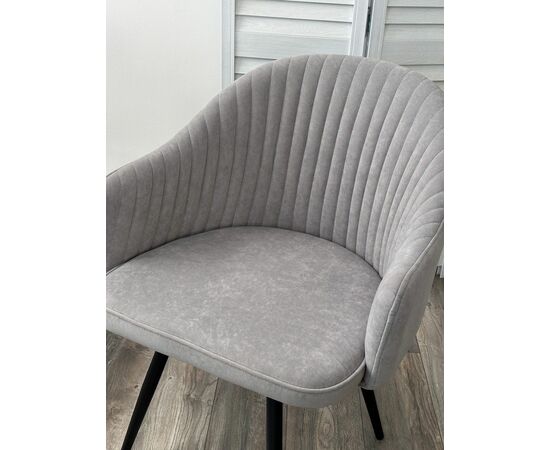 Стул AVIOR, 360 град. поворот. B22 Серый, велюр / черный каркас, М-City, изображение 3 | Интернет магазин мебели и декора LifeDekor