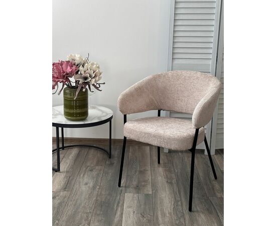 Стул SAGE 3018-10 бежевый, шенилл / черный каркас, ®DISAUR, изображение 2 | Интернет магазин мебели и декора LifeDekor