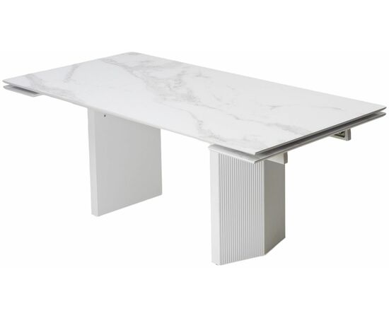Стол МОЦАРТ 200 Белый мрамор, стекло / Белый М-City, изображение 4 | Интернет магазин мебели и декора LifeDekor