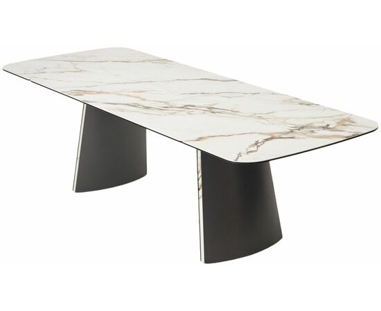 Стол VALDEMAR 180 KL-188 итальянская керамика, стекло/ каркас темно-серый/Kl-188, ®DISAUR, изображение 4 | Интернет магазин мебели и декора LifeDekor