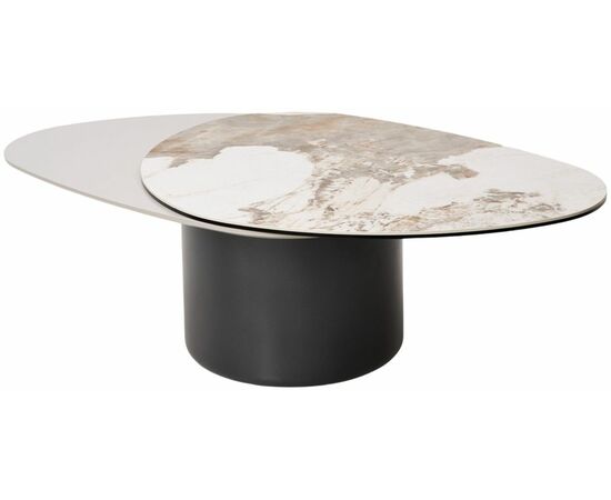 Стол кофейный NIKLAS PANDORA  керамика на стекле и окрашенный МДФ/ темно-серый МДФ каркас ®DISAUR, изображение 10 | Интернет магазин мебели и декора LifeDekor