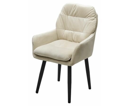 Стул РАЛЬФ ДАНС 360 град. поворотн, ZIZI 002 Бежевый, велюр / Черный каркас M-City | Интернет магазин мебели и декора LifeDekor