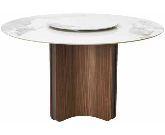 Стол CASTELA 135 Белый мрамор CA071, керамика / Орех, ®DISAUR, изображение 7 | Интернет магазин мебели и декора LifeDekor