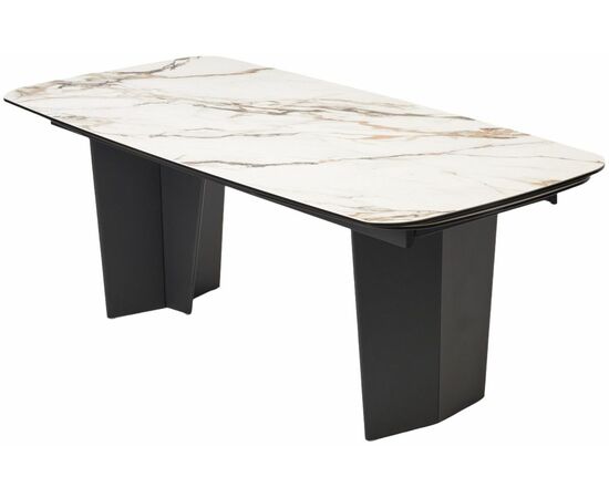 Стол MIKKEL 200 TL-188, испанская керамика / черный каркас каркас, ®DISAUR, изображение 11 | Интернет магазин мебели и декора LifeDekor