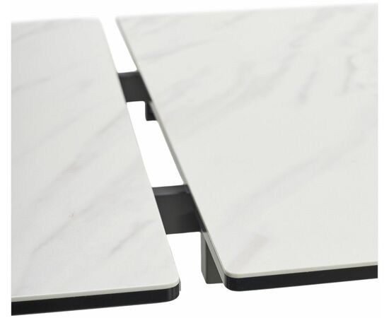 Стол ESTEBIO 160 KL-99 Белый мрамор матовый, итальянская керамика/ Серый металлик, ®DISAUR, изображение 4 | Интернет магазин мебели и декора LifeDekor