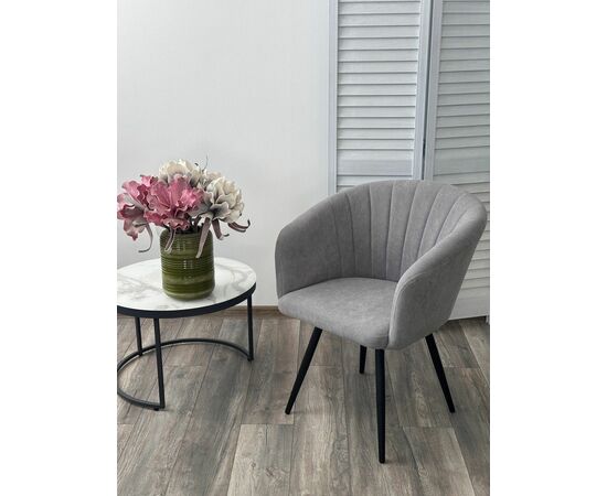 Стул RUNA, 360 град. поворот. B22 Серый, велюр / черный каркас, М-City, изображение 4 | Интернет магазин мебели и декора LifeDekor