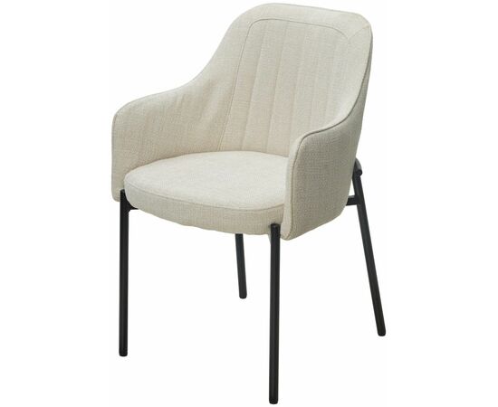 Стул WILSON Daly-02 светло-бежевый, ткань / черный каркас, ®DISAUR | Интернет магазин мебели и декора LifeDekor