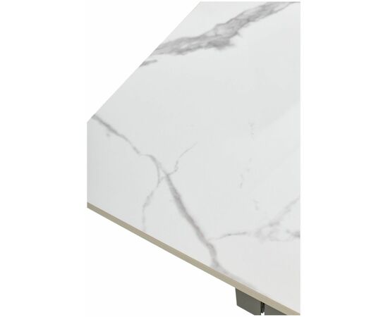 Стол ESTEBIO 160 GLOSS STATUARIO WHITE SOLID CERAMIC / Серый металлик, ®DISAUR, изображение 9 | Интернет магазин мебели и декора LifeDekor