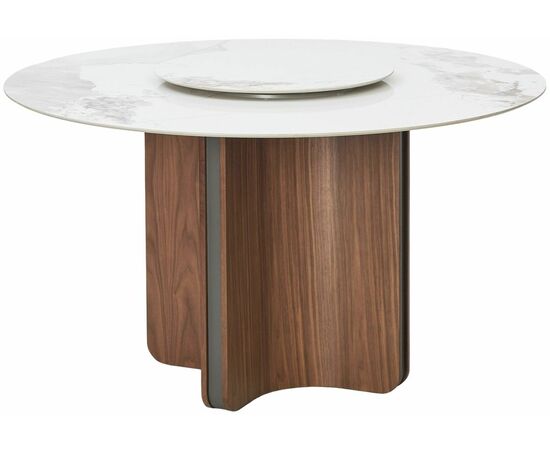 Стол CASTELA 135 Белый мрамор CA071, керамика / Орех, ®DISAUR | Интернет магазин мебели и декора LifeDekor