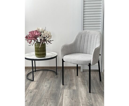 Стул WILSON Daly-11 светло-серый, ткань / черный каркас, ®DISAUR, изображение 3 | Интернет магазин мебели и декора LifeDekor