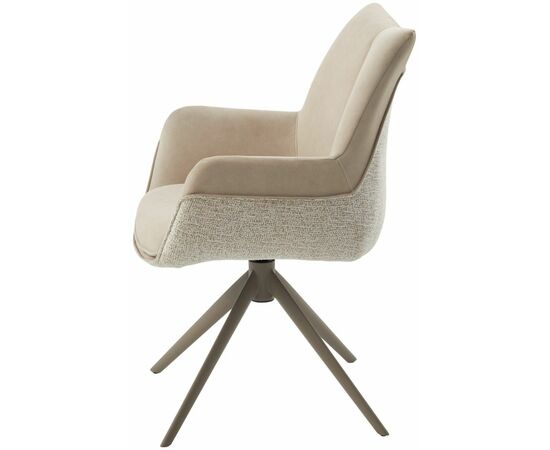 Стул PONTUS 360 град. поворот. RIELY-111 / PRESENT-120 Кремовый / Латте, ®DISAUR, изображение 4 | Интернет магазин мебели и декора LifeDekor