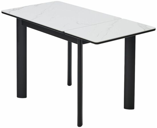 Стол ТЕТ-А-ТЕТ 90  Белый мрамор, керамика / Черный каркас М-City, изображение 7 | Интернет магазин мебели и декора LifeDekor