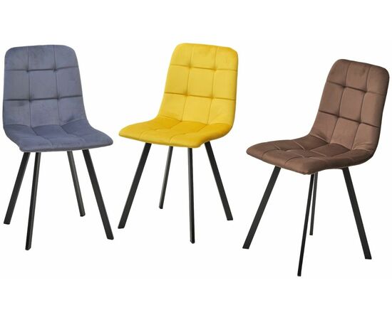 Стул РИЧИ, цвет H-71 Шоколадный, велюр / черный каркас М-City, изображение 2 | Интернет магазин мебели и декора LifeDekor