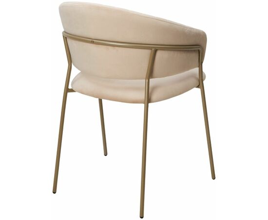 Стул ГЕММА, цвет H-06 Бежевый, велюр / шампань каркас М-City, изображение 5 | Интернет магазин мебели и декора LifeDekor
