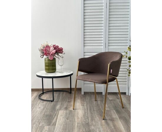 Стул DILL MOMO-05 тауп, велюр "беспальчиковый"/ золотой каркас М-City, изображение 5 | Интернет магазин мебели и декора LifeDekor