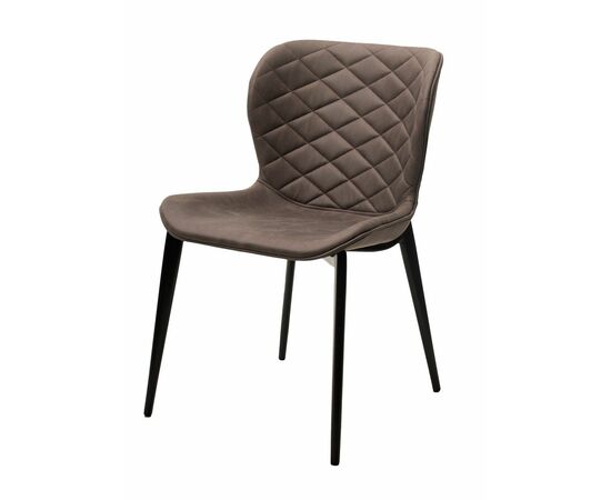 Стул КЛОД, цвет Kiprus-04 Коричневый, искусственная замша / черный каркас М-City | Интернет магазин мебели и декора LifeDekor