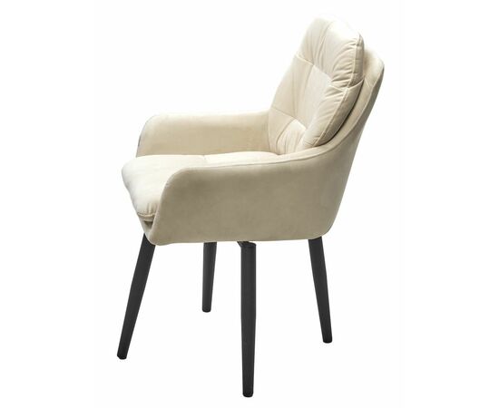 Стул РАЛЬФ ДАНС 360 град. поворотн, ZIZI 002 Бежевый, велюр / Черный каркас M-City, изображение 7 | Интернет магазин мебели и декора LifeDekor