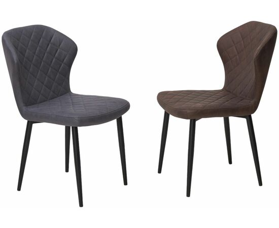 Стул МОНРО, цвет Style-22 Темно-серый, экокожа / черный каркас М-City, изображение 5 | Интернет магазин мебели и декора LifeDekor