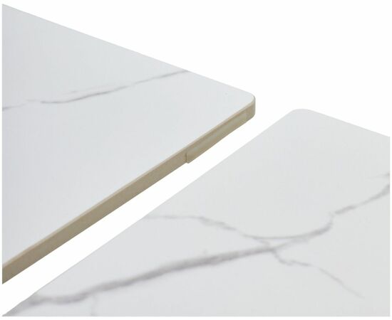 Стол ESTEBIO 160 GLOSS STATUARIO WHITE SOLID CERAMIC / Серый металлик, ®DISAUR, изображение 5 | Интернет магазин мебели и декора LifeDekor