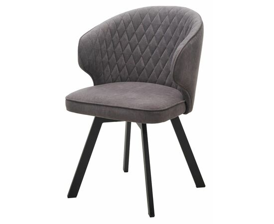 Стул SKAT, цвет B28 Темно-серый, велюр / черный каркас, поворот.360 град. М-City, изображение 8 | Интернет магазин мебели и декора LifeDekor