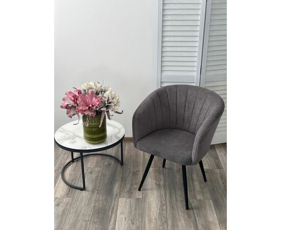 Стул RUNA, 360 град. поворот. B28 Темнор-серый, велюр / черный каркас, М-City, изображение 2 | Интернет магазин мебели и декора LifeDekor