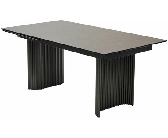 Стол RAGNAR 180 цвет 1697 Коричневая кожа, керамика / Темно-серый каркас, ®DISAUR | Интернет магазин мебели и декора LifeDekor