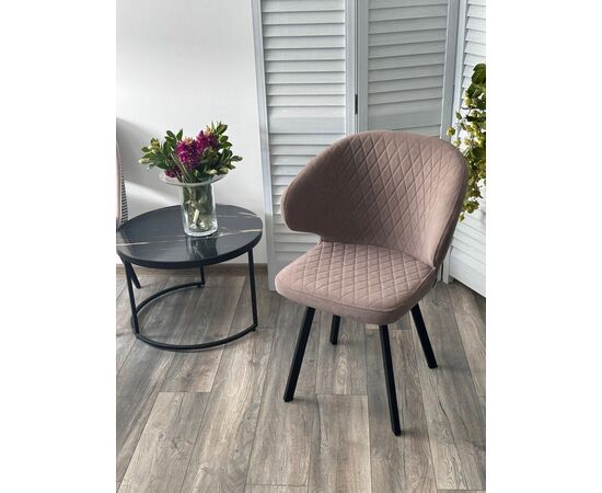 Стул ХИЛТОН 360 град., цвет B5 Капучино, велюр / черный каркас М-City, изображение 3 | Интернет магазин мебели и декора LifeDekor