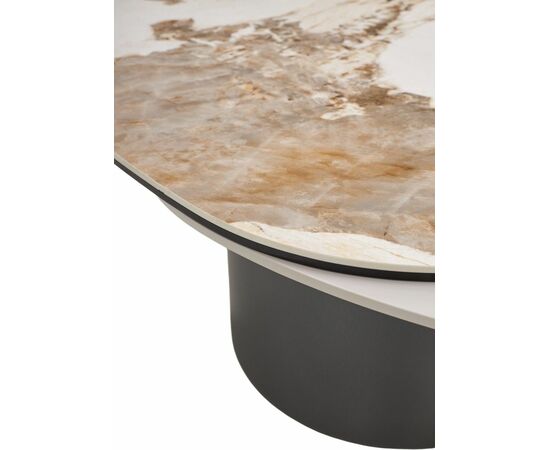 Стол кофейный NIKLAS PANDORA  керамика на стекле и окрашенный МДФ/ темно-серый МДФ каркас ®DISAUR, изображение 7 | Интернет магазин мебели и декора LifeDekor