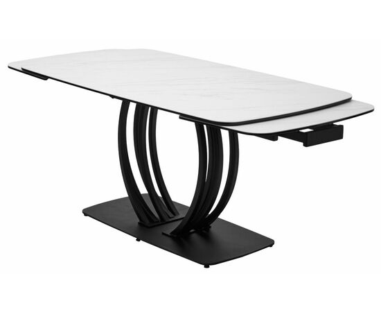 Стол MATERA 160 MARBLES KL-99 Белый мрамор матовый, итальянская керамика/ черный каркас М-City, изображение 7 | Интернет магазин мебели и декора LifeDekor