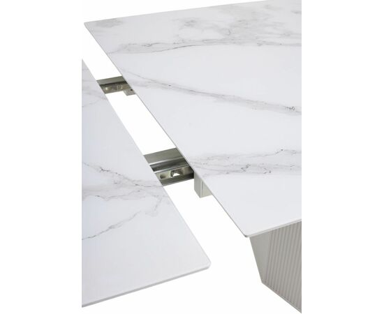 Стол МОЦАРТ 200 Белый мрамор, стекло / Белый М-City, изображение 6 | Интернет магазин мебели и декора LifeDekor