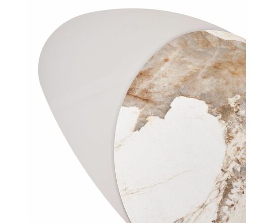 Стол кофейный NIKLAS PANDORA  керамика на стекле и окрашенный МДФ/ темно-серый МДФ каркас ®DISAUR, изображение 11 | Интернет магазин мебели и декора LifeDekor