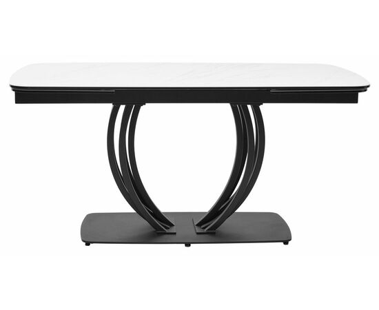 Стол MATERA 160 MARBLES KL-99 Белый мрамор матовый, итальянская керамика/ черный каркас М-City, изображение 4 | Интернет магазин мебели и декора LifeDekor