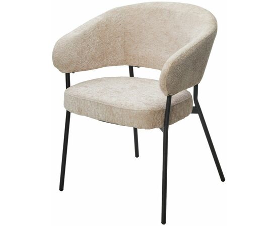 Стул SAGE 3018-10 бежевый, шенилл / черный каркас, ®DISAUR | Интернет магазин мебели и декора LifeDekor