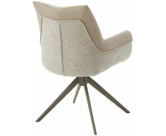 Стул PONTUS 360 град. поворот. RIELY-111 / PRESENT-120 Кремовый / Латте, ®DISAUR, изображение 5 | Интернет магазин мебели и декора LifeDekor