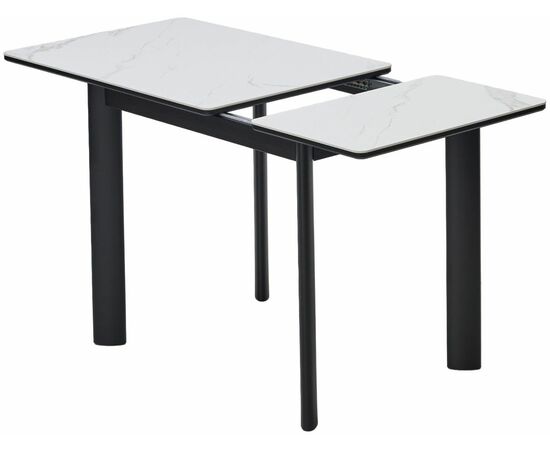 Стол ТЕТ-А-ТЕТ 90  Белый мрамор, керамика / Черный каркас М-City, изображение 10 | Интернет магазин мебели и декора LifeDekor