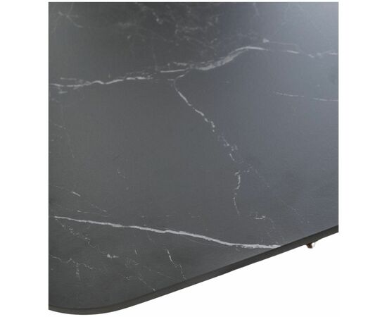 Стол BLANCO 160 MATT BLACK MARBLE SOLID CERAMIC / Орех, ®DISAUR, изображение 8 | Интернет магазин мебели и декора LifeDekor