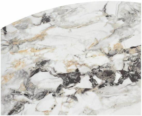 Стол КОЛИЗЕЙ D140 ARCTIC OCEAN, Белый мрамор, керамика / Черный каркас М-City, изображение 6 | Интернет магазин мебели и декора LifeDekor