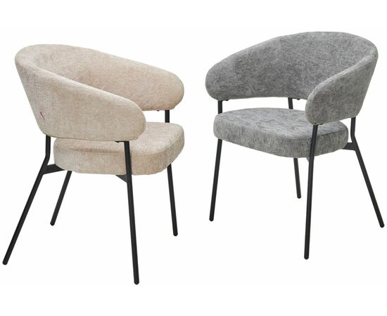 Стул SAGE 3018-17 серый, шенилл / черный каркас, ®DISAUR, изображение 3 | Интернет магазин мебели и декора LifeDekor