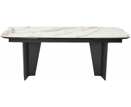 Стол MIKKEL 200 TL-188, испанская керамика / черный каркас каркас, ®DISAUR, изображение 5 | Интернет магазин мебели и декора LifeDekor