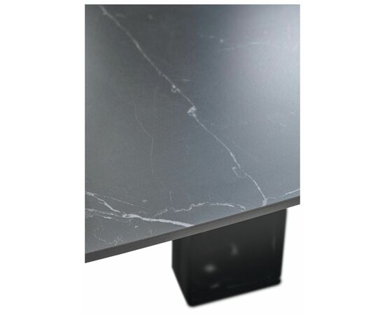 Стол BALDE 140 MATT BLACK MARBLE SOLID CERAMIC / BLACK, ®DISAUR, изображение 2 | Интернет магазин мебели и декора LifeDekor