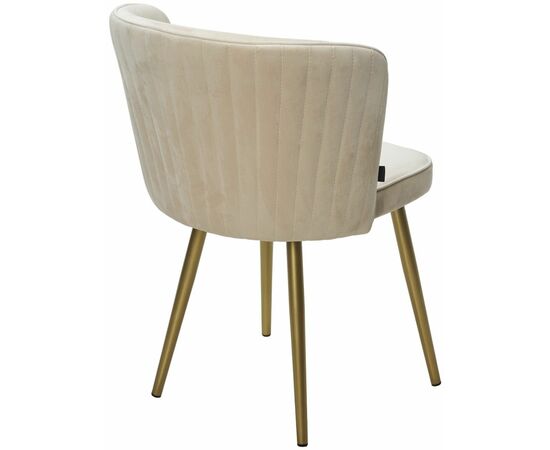 Стул МОНЕ ZIZI 002 Молочный, велюр / Золотой каркас M-City, изображение 4 | Интернет магазин мебели и декора LifeDekor