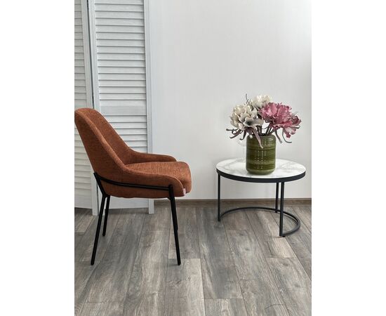 Стул GAVI Garna-001 коричневый, ткань / черный каркас, ®DISAUR, изображение 4 | Интернет магазин мебели и декора LifeDekor