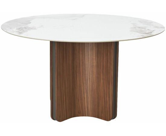 Стол CASTELA 135 Белый мрамор CA071, керамика / Орех, ®DISAUR, изображение 3 | Интернет магазин мебели и декора LifeDekor