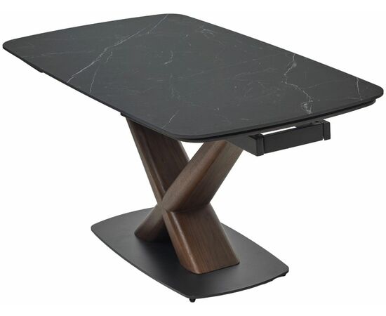 Стол BLANCO 160 MATT BLACK MARBLE SOLID CERAMIC / Орех, ®DISAUR, изображение 12 | Интернет магазин мебели и декора LifeDekor