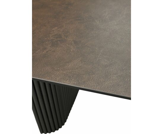 Стол RAGNAR 180 цвет 1697 Коричневая кожа, керамика / Темно-серый каркас, ®DISAUR, изображение 12 | Интернет магазин мебели и декора LifeDekor
